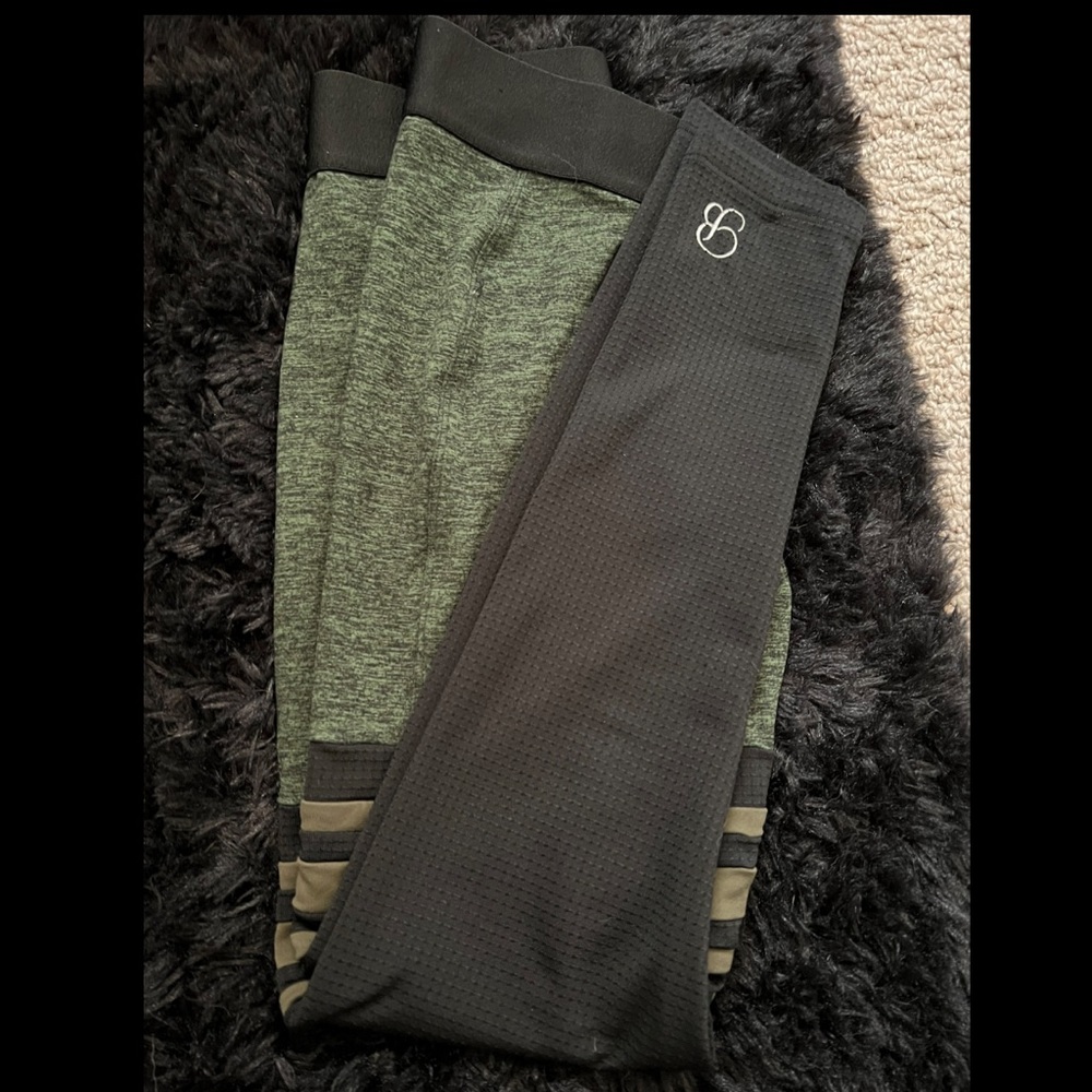 BOMBSHELL ARMY GREEN BLACK THIGH HIGH SOCK LEGGINGS SIZE M - PLEASE READ Below - Picture 5 of 8